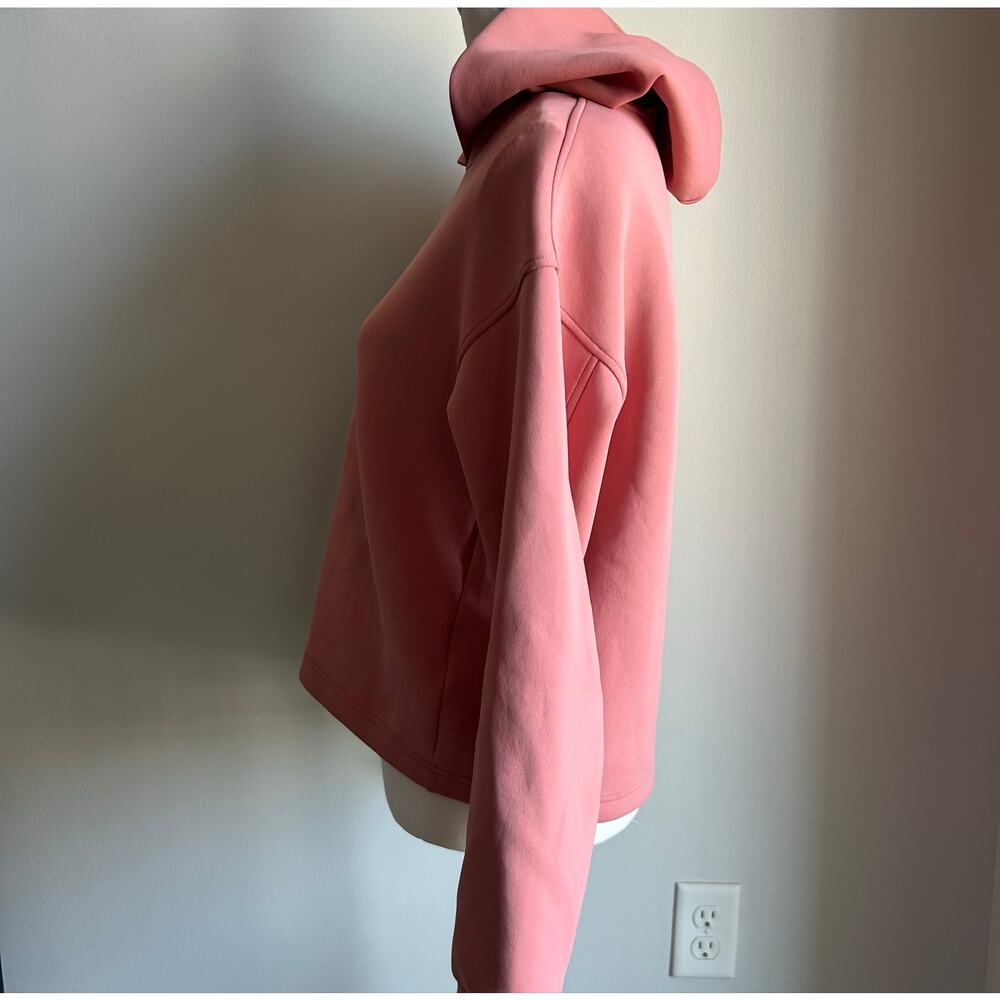 Uniqlo Pink Neoprene Bubble Sweatshirt Hoodie Size Small - Picture 2 of 6